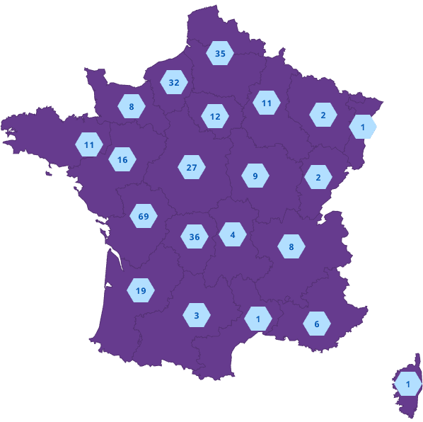 Carte des clients d'Agorinfo